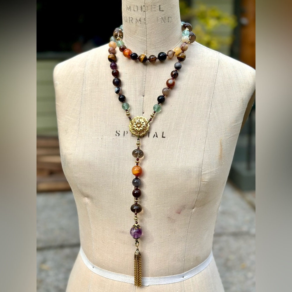 Hand Crafted “Persephone’s Rosary” Stunning multi-gemstone Art-Luxe Showstopper